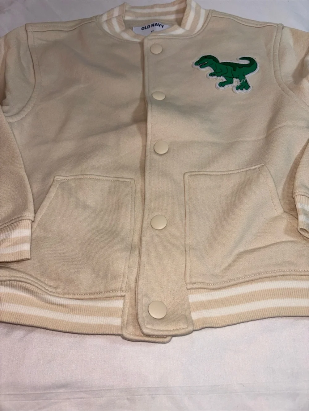 Old Navy Cream Kids' Dino Jacket. 868